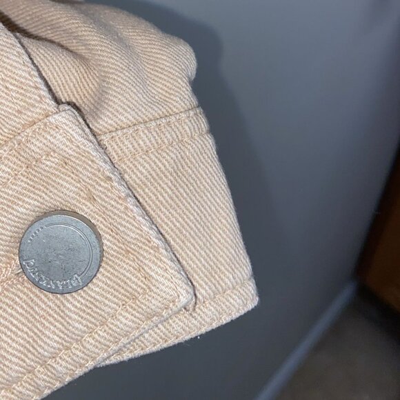 BlankNYC Beige Denim Jacket with Buttons and slim fit. - Picture 5 of 8